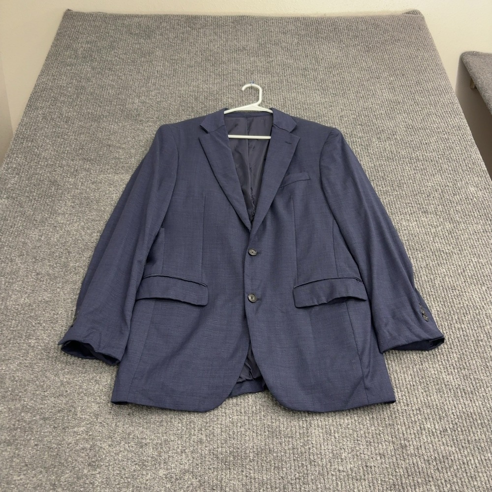 Jos A Bank Blazer Mens 40 Long Blue Wool Brrr Comfort Tailored Sport Coat